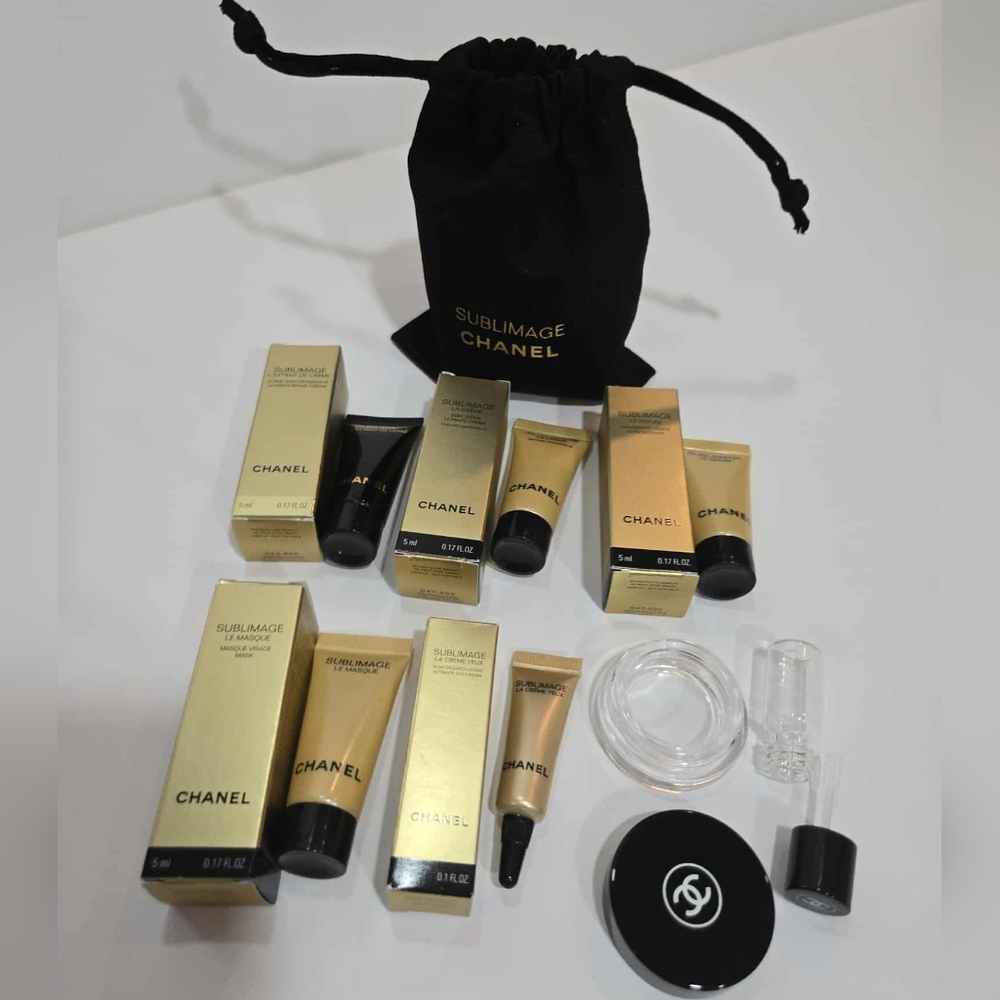 Chanel Sublimage 8 Pieces Travel Size Skincare Set With Sublimage Pouch - Picture 3 of 13